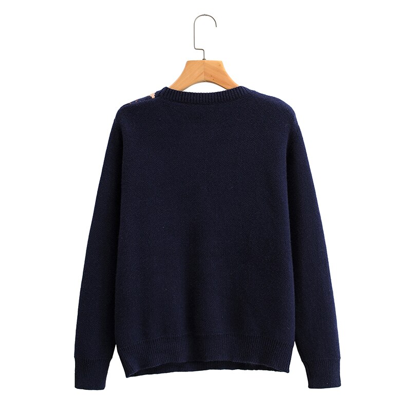 Sweetown Argyle Knitted Y2K Sweaters Women Preppy Style Vintage 90s Aesthetic Knitwear Pull Plaid Blue Pullover Jumpers Winter