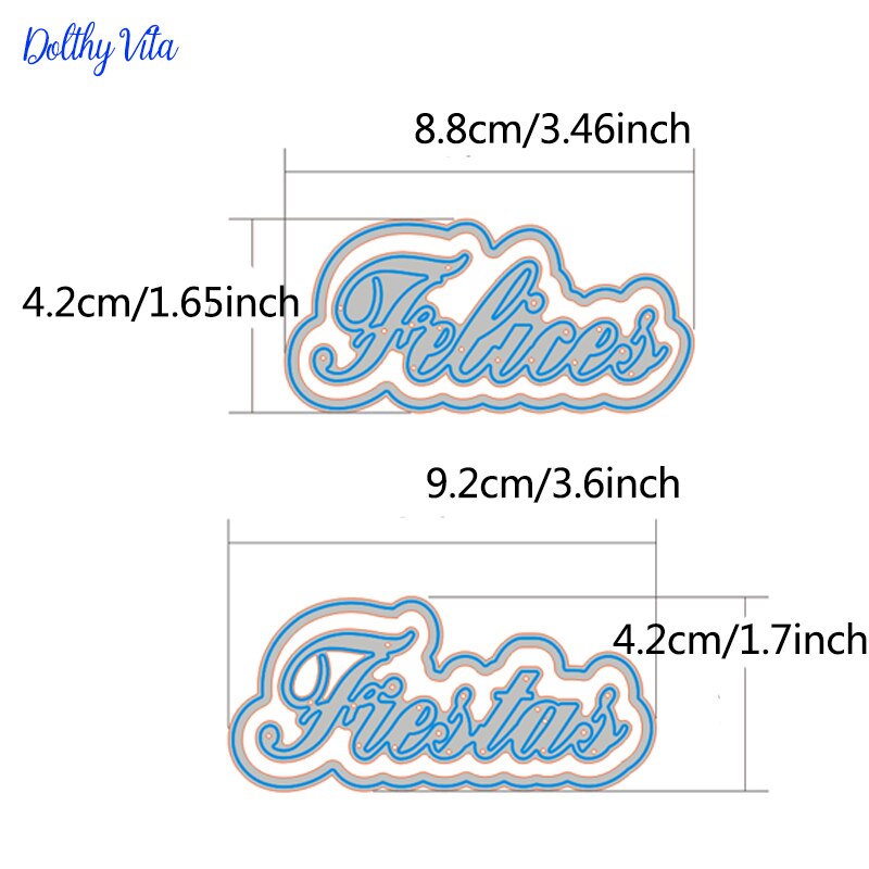 Spaans sterft verjaardag woorden Sterft Pasen Metalen Stansmessen Alfabet Craft Sterft snijd voor DIY scrapbooking kaarten maken