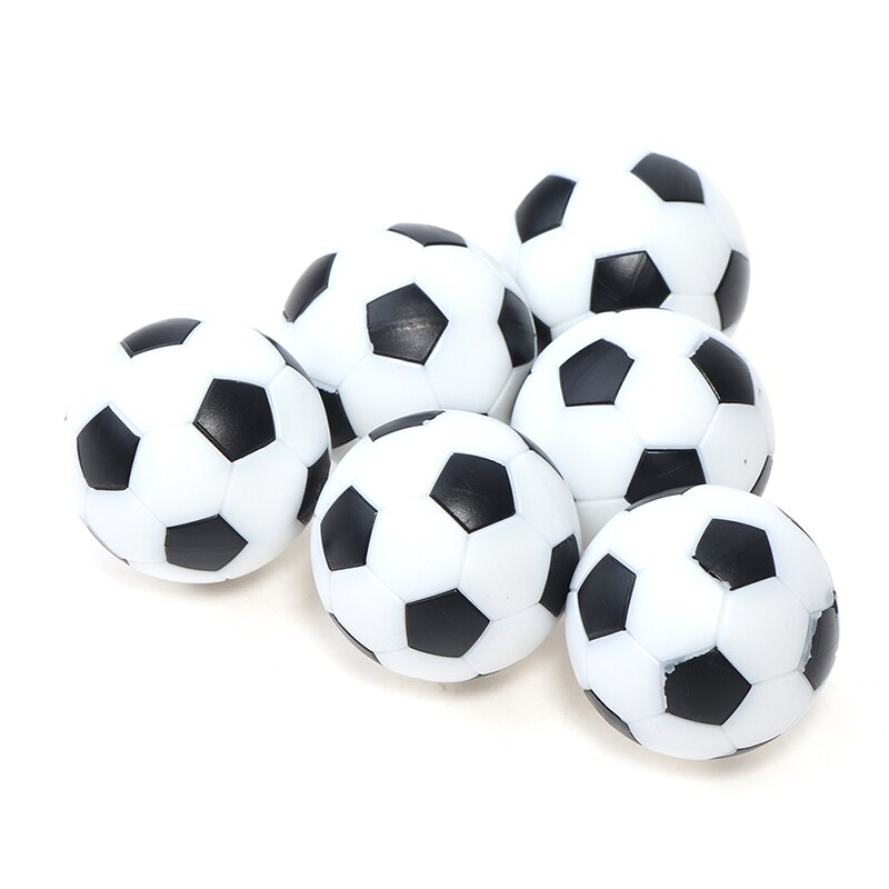 6PCS 32mm Small Socer Ball Mini Table Football Balls Black White Socer Ball for Entertainment