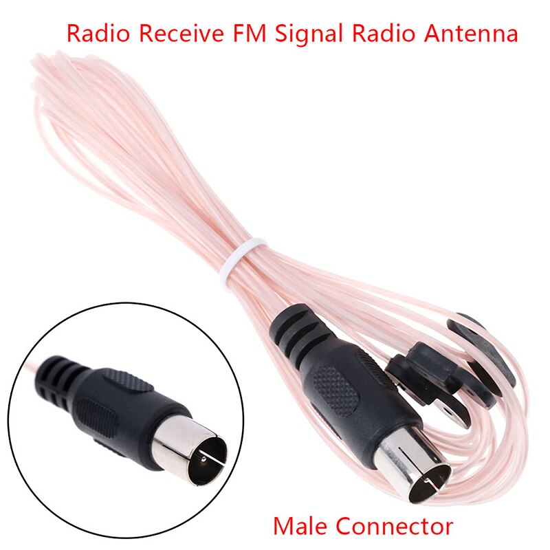 2M Dipole radio antenna aerial FM signal receiver male connector TV adapter