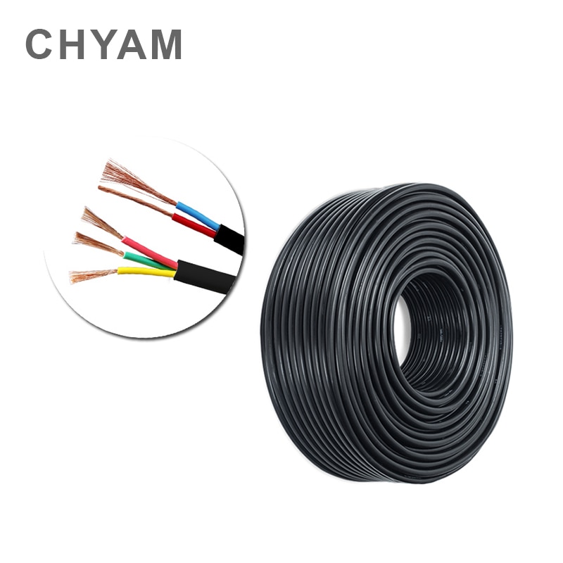 5 meter 4 mm 2 kvadratisk 2 pinner svart mykt deksel nasjonal standard fleksibel ledning kobber husholdning 2- -leder strømplugg kabel rvv