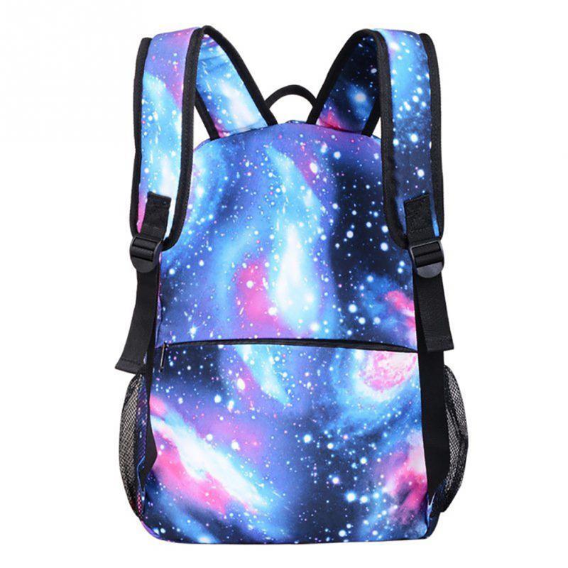 Børn skoletasker galakse plads stjerne udskrivning rygsæk til teenagepiger drenge skoletasker usb oplader tyverialås lås bogtaske
