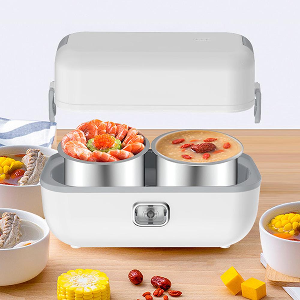 Elektrothermische lunchboxen, draagbare multifunctionele verwarmde lunchbox met één klik, mini rijstkoker, kleine stoomkoker