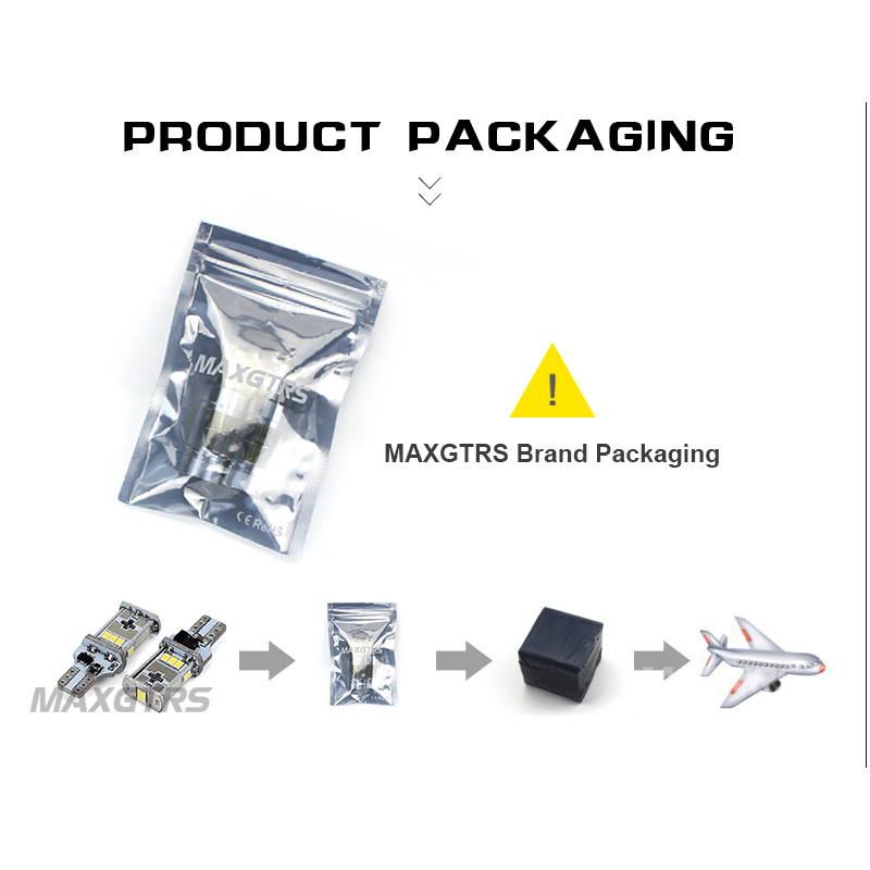 MAXGTRS 2x921 912 T15 W16W ampoule LED CANBUS sans erreur pour voiture de secours arrière arrière feux arrière blanc ambre blanc 4300 K