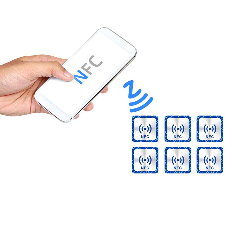 Pegatinas Ntag213/13,56 MHz, etiqueta nfc para todos los teléfonos nfc/está disponible para Huawei Share OneHop/pegatina Anti Metal, 50 Uds.