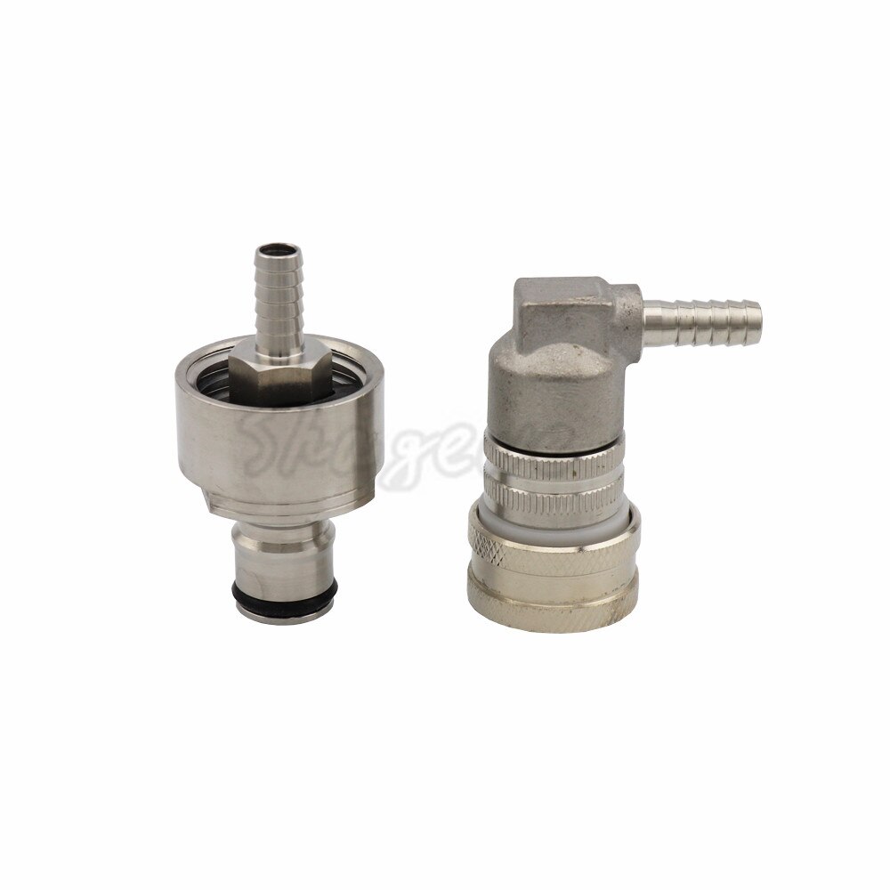 Beer Brewing Carbonation Cap w/ 5/16&quot; Barb &amp; Cornelius Keg Ball Lock Disconnect fit Soft PET bottles Homebrew Soda Connectors
