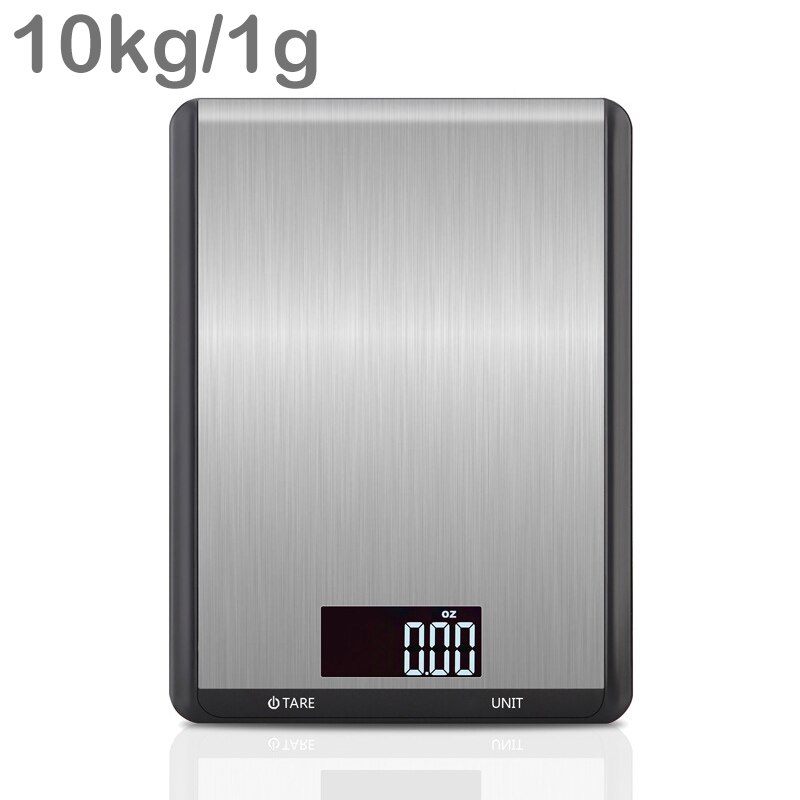 Junejour Rvs Digitale Keukenweegschaal Elektronische Weegschaal Voedsel Bakken Schaal Lcd Backlight Display Digitale Keukenweegschaal: black 10kg 1g