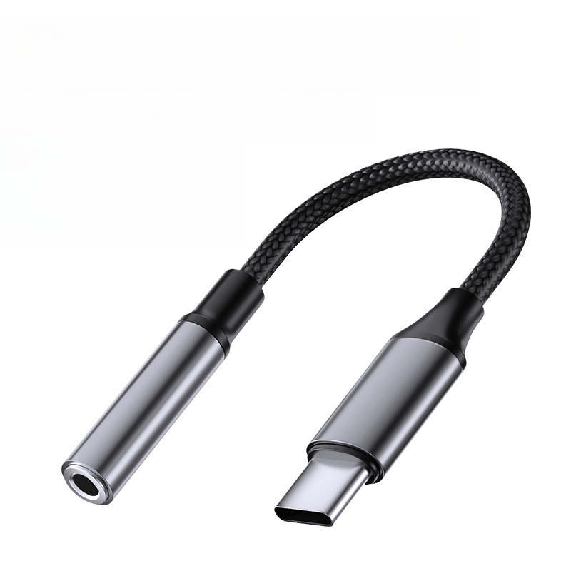 USB Type C to 3.5mm Earphone Jack Adapter Converter Jack Aux Audio Cable Headphone Adapter: WHITE