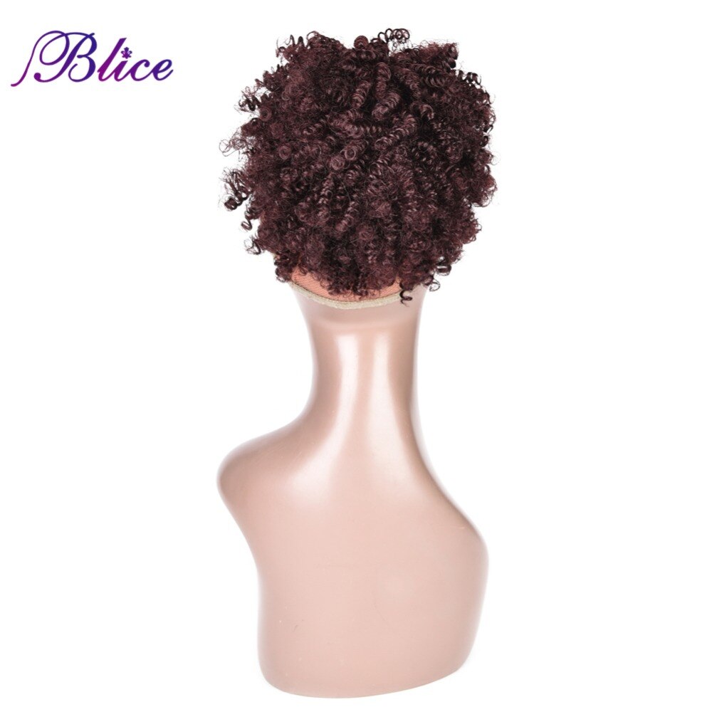 Blice Synthetic Curly Bun Chignon Hair 8inch With Two Plastic Combs Easy To Wear Chignon Bun Updo 99J# All Colors Available
