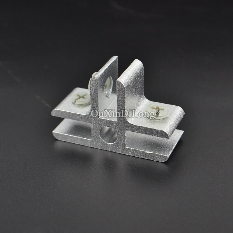 10PCS Aluminum Glass/Acrylic Showcase Clips/Connector Acrylic Display Stand Connector Fixing Clamp,for 8mm Glass/Acrylic GF570