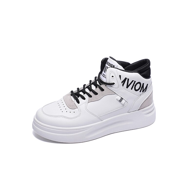 Women High Top Sneakers Woman Skateboarding Shoes Ladies Sports Shoes Breathable Hip Hop Lace Up Walking Street Platform Shoes: Black / 38