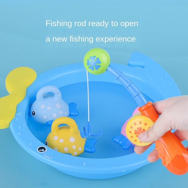 Fiskeri legetøj børn vand leg klem vand sprøjt dyr baby håndvask 5 stk badekar legetøj fisk spil baby håndvask