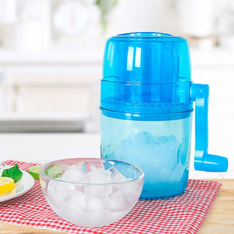 1L Portable Hand Crank Manual Ice Crusher Shaver Kids Shredding Snow Cone Maker Machine Kitchen