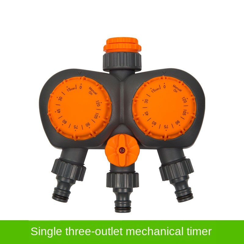 Automatic Watering Timer Mechanical Irrigation Timer Greenhouse Garden Irrigation Controller Watering Controller Faucet Timer: Three exit timer