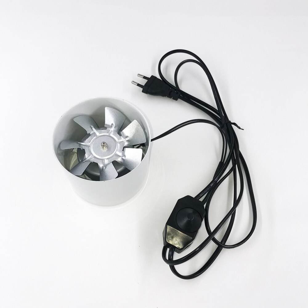Mini Metall Kanal Abluftventilator für Schlecht Wc Luft Belüftung Mit Energie Kabel: Weiß mit Kabel