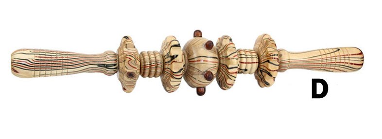 Användbar sport helkroppsmuskelmassager trä roller stick triggerpunkt återställningsverktyg deep relax redskap massage stick: 04