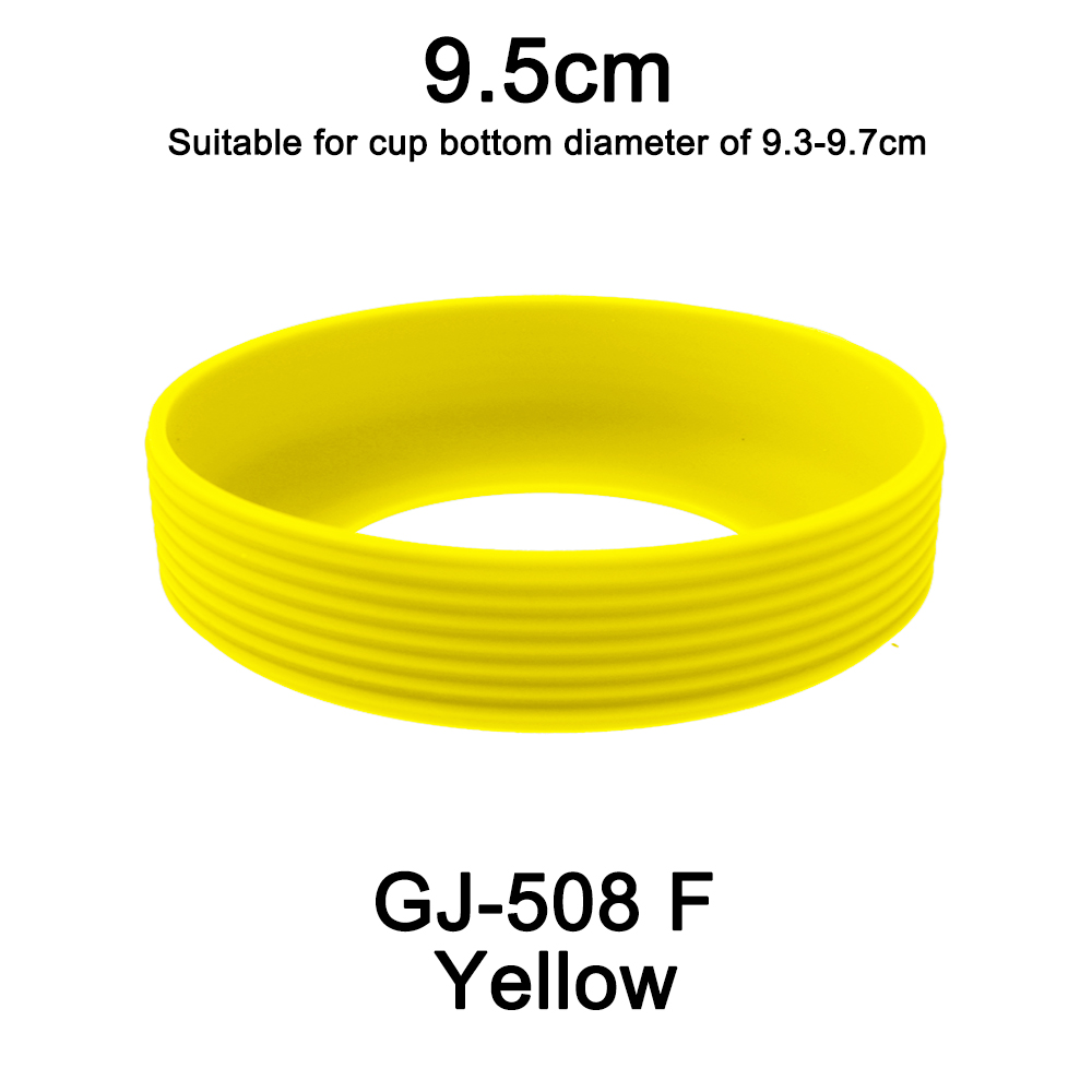 1pc diâmetro 9.5cm 24g rosqueado copo de silicone macio capa inferior resistente ao desgaste anel manga anti deslizamento boa dureza elástica: CINZA-ESCURO