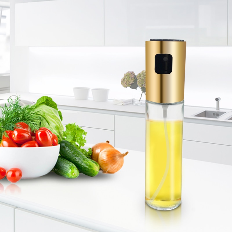 Glas Olijfolie Spuit Olie Spray Lege Fles Azijn Fles Olie Dispenser Voor Koken Salade Bbq Keuken Bakken