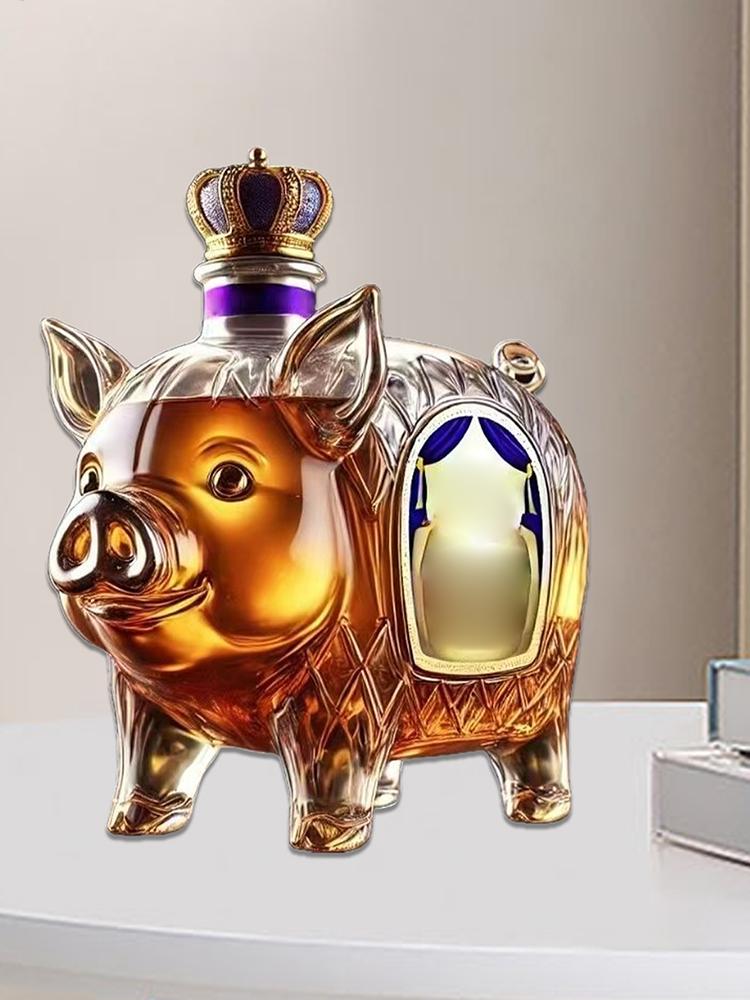 Szklana butelka Whisky Butelka alkoholu w kształcie jamnika na alkohol Dekoracja ślubna Dekanter Pojemnik na wino