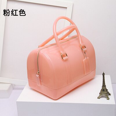 Estate Dolce Della Caramella Della Gelatina Del Silicone Borse Della Borsa Delle Donne Casual Tote Borse Delle Signore di Spalla Crossbody Borse Da Spiaggia Ragazze di Sesso Femminile Bolsos: Pink