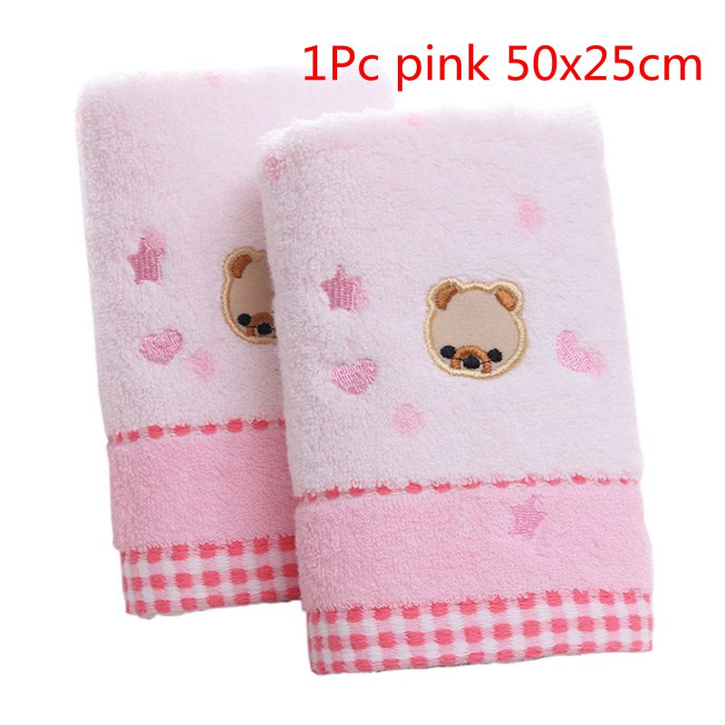 Urijk 1pc Embroidery Lavender Towel High Absorbent Towels Cotton Face Towels Bath Towel For Adults Washcloths: pink 50x25cm