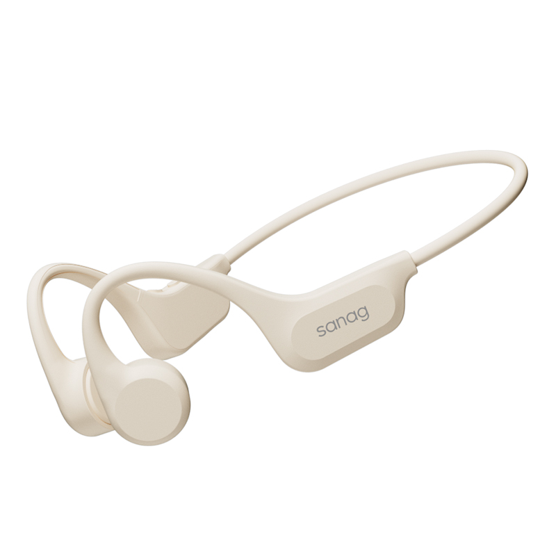 Sanag B60S Pro conducción ósea verdadera Bluetooth 5,3 auriculares inalámbricos IPX8 auriculares para nadar 64GB memoria reproducción MP3 auriculares: Blanco