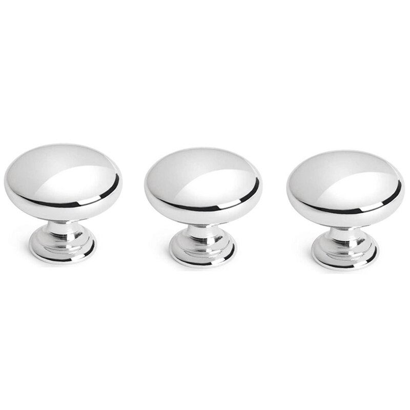 Cromo pulido accesorios del armario redondo pomo tipo Champiñón de la familia casa manejar