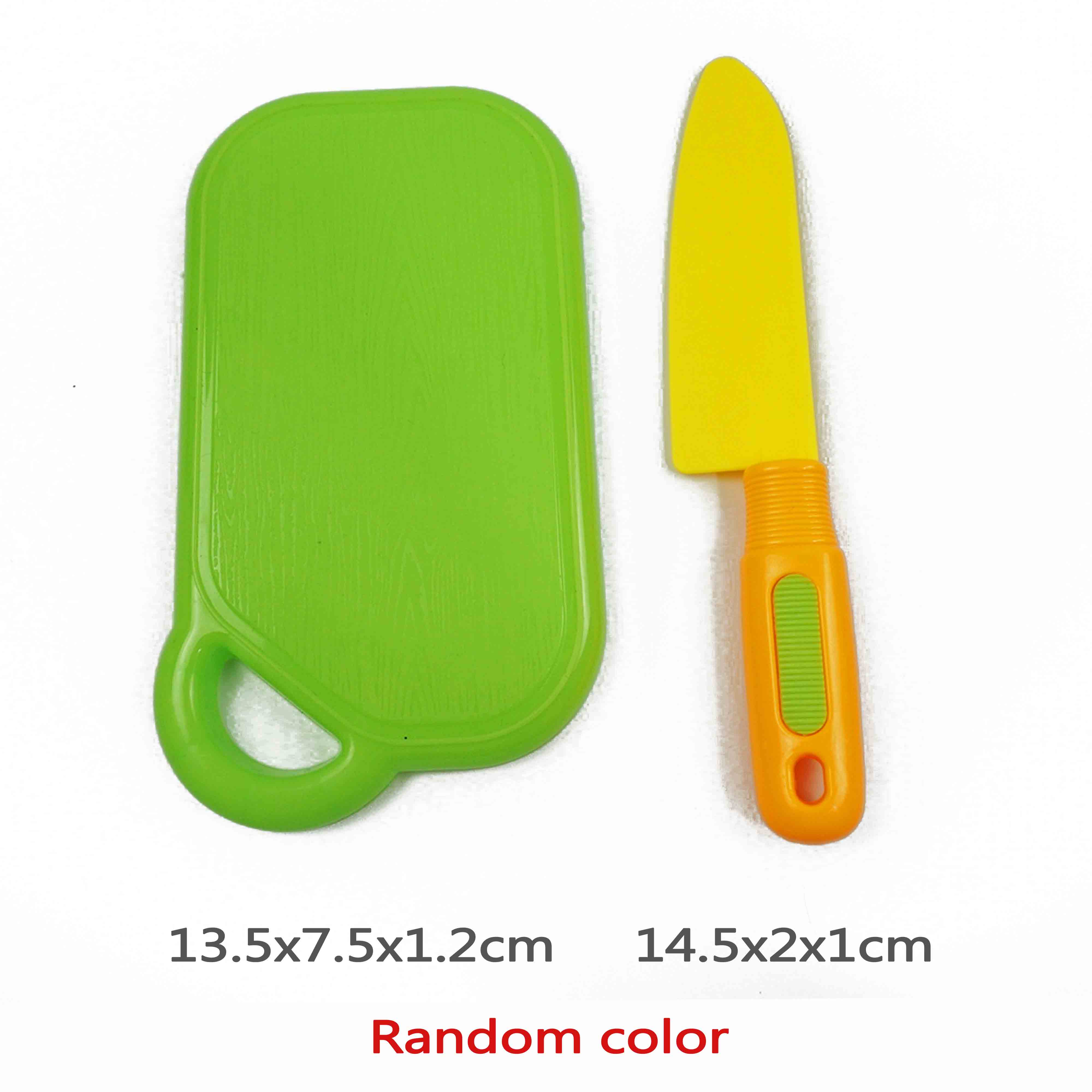 Children Kitchen Cutting Toys Miniature tableware and food toy Fast Food chopsticks Pretend Play Plastic Kids Education Toy: knife  Knife plate