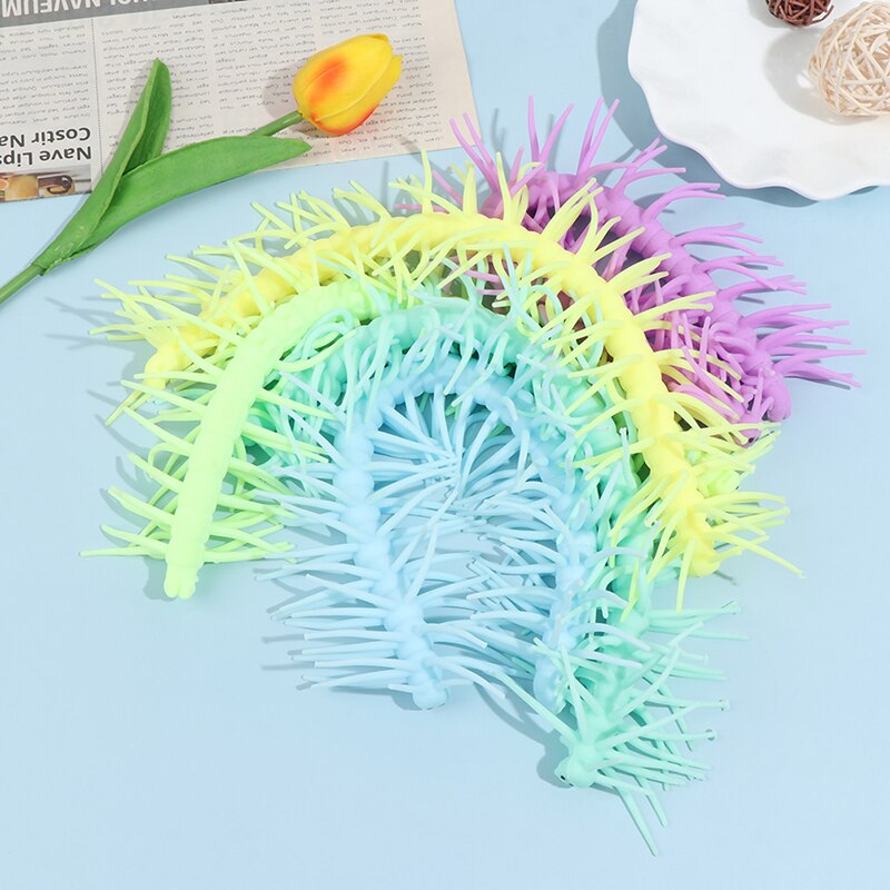 1pz Lungo Colorato Millepiedi Tirare Tratto bruco Bambini Giocattolo di Decompressione