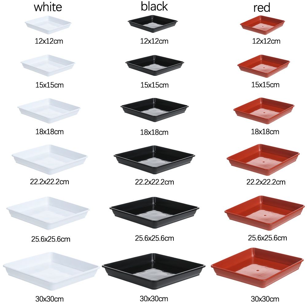 Square Plant Saucer Drip Trays Durable Plastic Tray Saucers Indoor Outdoor Flower PotBase Bonsai Supplie Garden Home Decoration