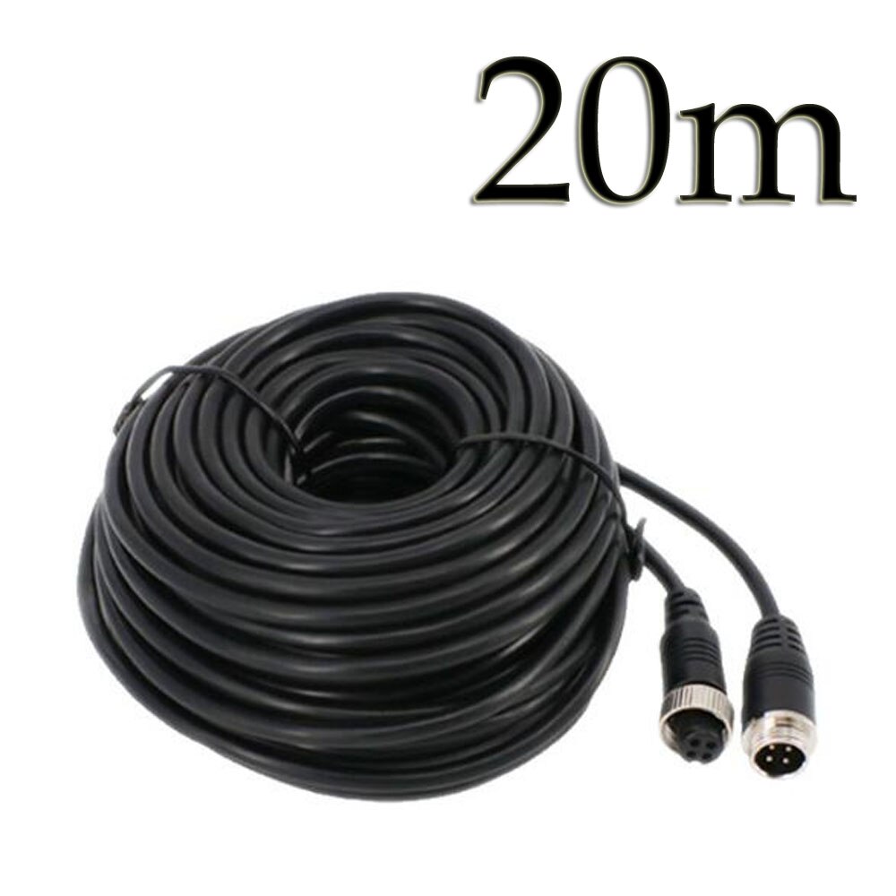 3m / 5m / 6m / 7m / 10m /15m 32FT 4-Pin Aviation Extension Cable for Car Video Rear view Camera Truck Trailer: 20m