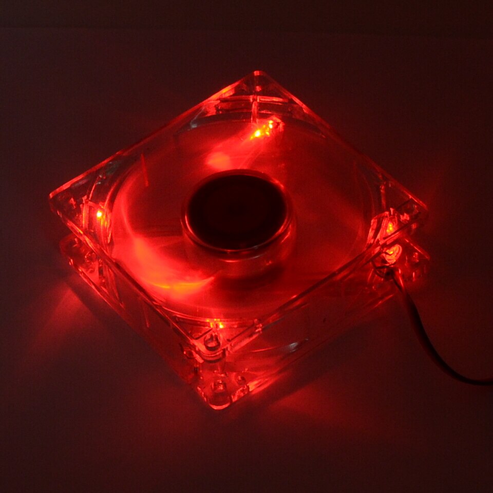 pc computer fan PC fan unit fan 8025 8cm with red LED lights chassis fan 80 X80X25