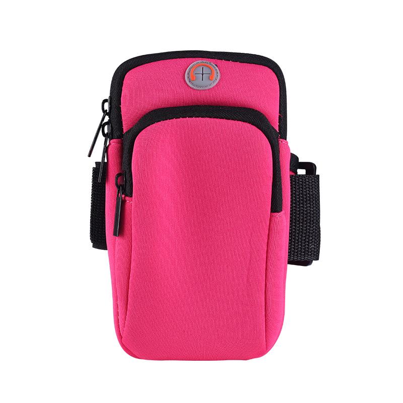 6" universelle armband-sport-handyhülle für laufen, arm-handyhalter, sport-handytasche, handtasche für iphone 12 und 11 smartphones: Rosenrot
