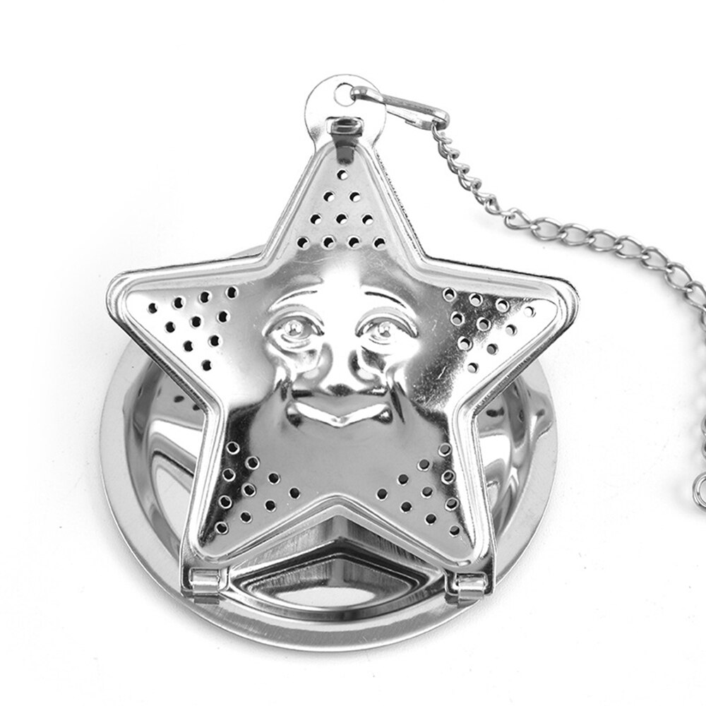 1 Pc Star Moon Tree Shapes Tea Infuser Stainless Steel Reusable Metal Tea Bag Filter Tea Strainer