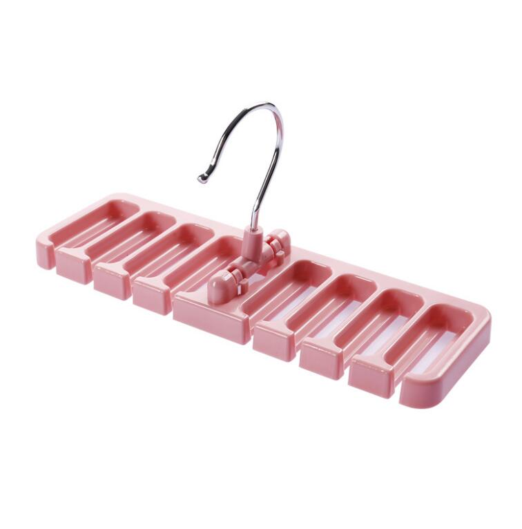Support en plastique cintre pour ceinture cravate écharpe armoire placard espace économiser organisateur chambre rotatif tissu supports maison organisateur Supplie: pink