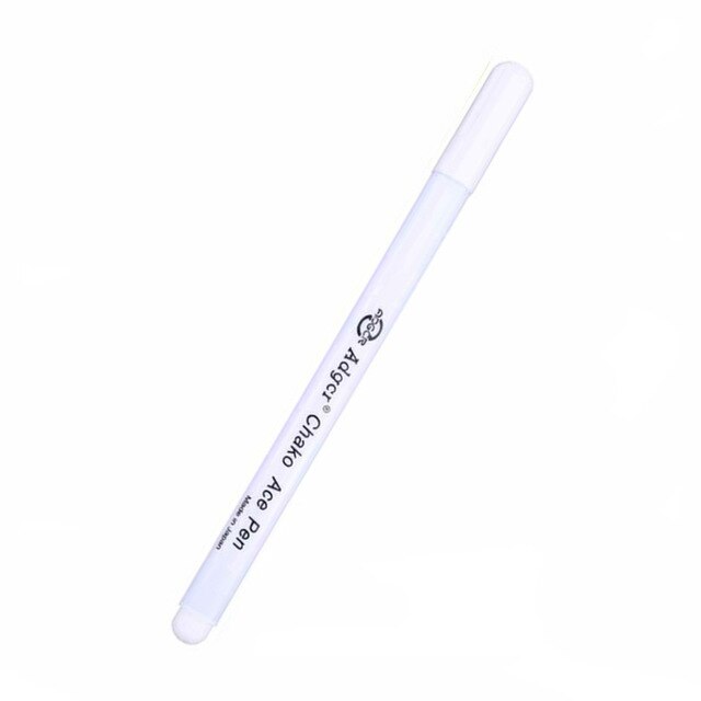 1/6pcs Ink Disappearing Fabric Marker Pen DIY Cross Stitch Water Erasable Pen Dressmaking Tailor's Pen for Quilting Sewing Tools: White