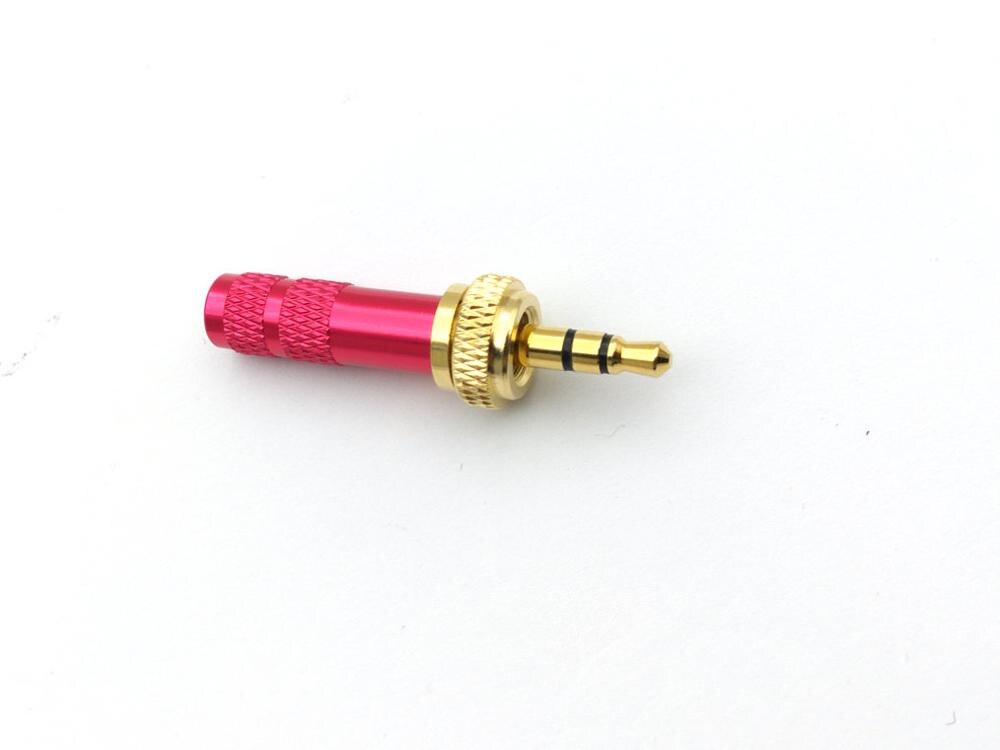 2pcs mini 3.5mm plug Screw Lock Stereo Jack Plug Soldering connectors