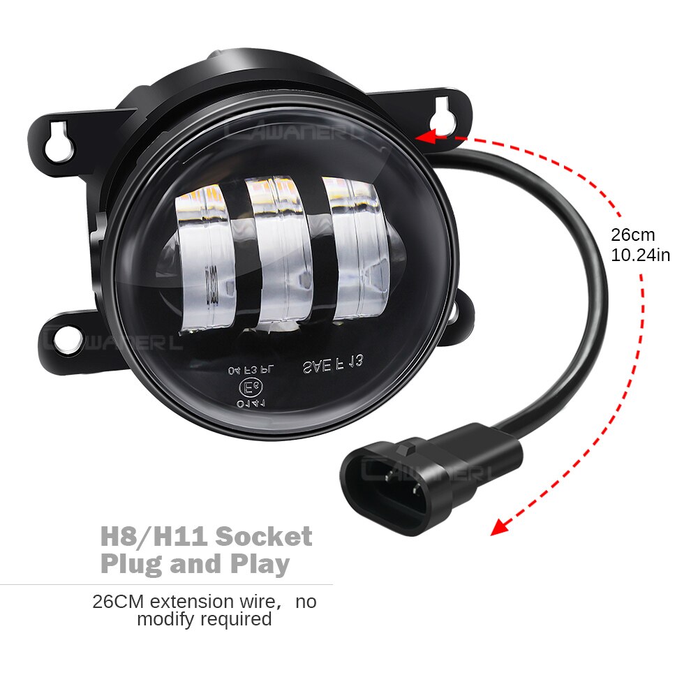 2 Pieces Car LED Fog Light 30W 6000LM Front Bumper Fog Lamp DRL For Suzuki Swift Jimny Grand Vitara Splash Ignis SX4 Alto XL7