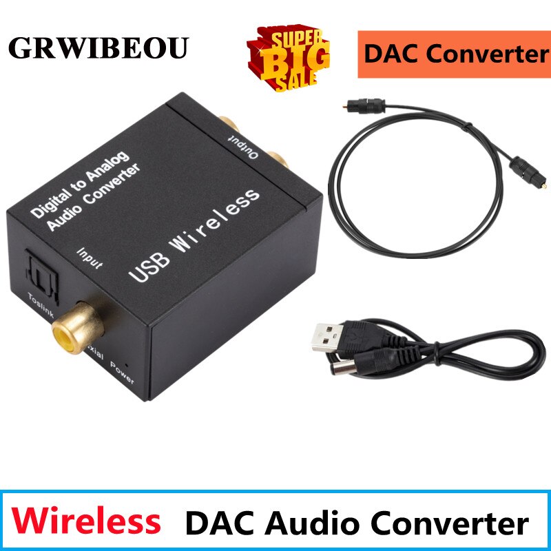 DAC Digital zu Analog Audio- Konverter Bluetooth 4,0 optisch Fiber Toslink koaxial Signal zu RCA R/L Audio- Decoder DAC Verstärker