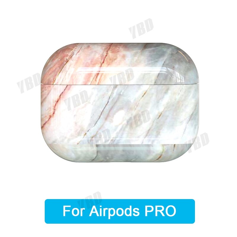 YBD Luxus Marmor Muster Fall Für AirPods Farben Fall Abdeckung für Apple Airpods Air Schoten Fall Coque Funda für Airpod pro