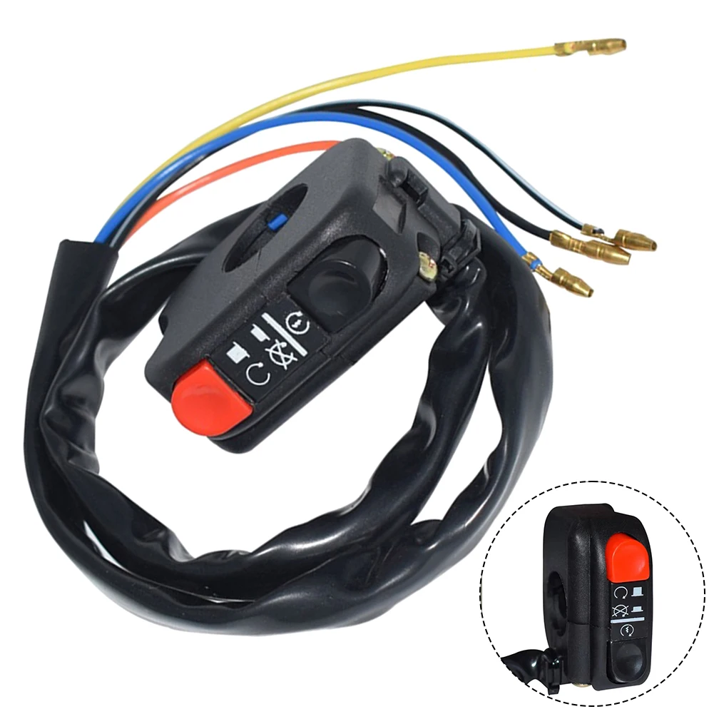 Interruptor de motocicleta de 7/8 ", montaje en manillar, botón de arranque y apagado, interruptor lateral de 12V para motocicletas ATV y Scooters