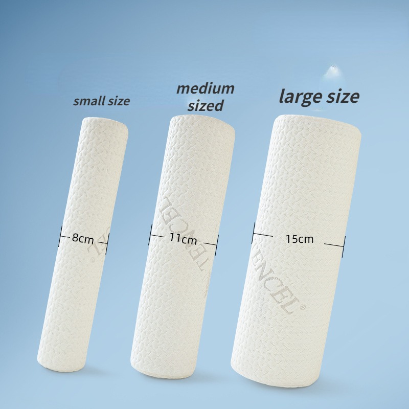 Cervical Neck Roll Memory Foam Pillow Bolster Pillow for Bed Support Round Pillows for Bed, Legs, Back and Yoga