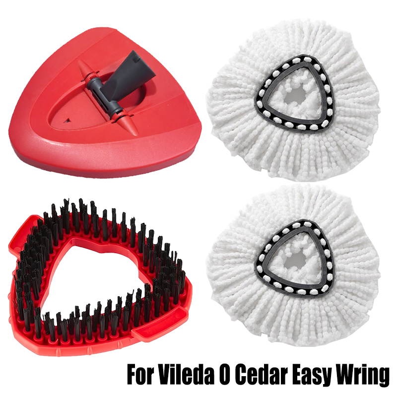 Spin Mop Doek Hoofd Basis Scrub Mop Borstelkop Vervanging voor Vileda O-cedar 360 ° Easy Wring Tank Systeem Douche Vloer Mop Borstel: Light Grey