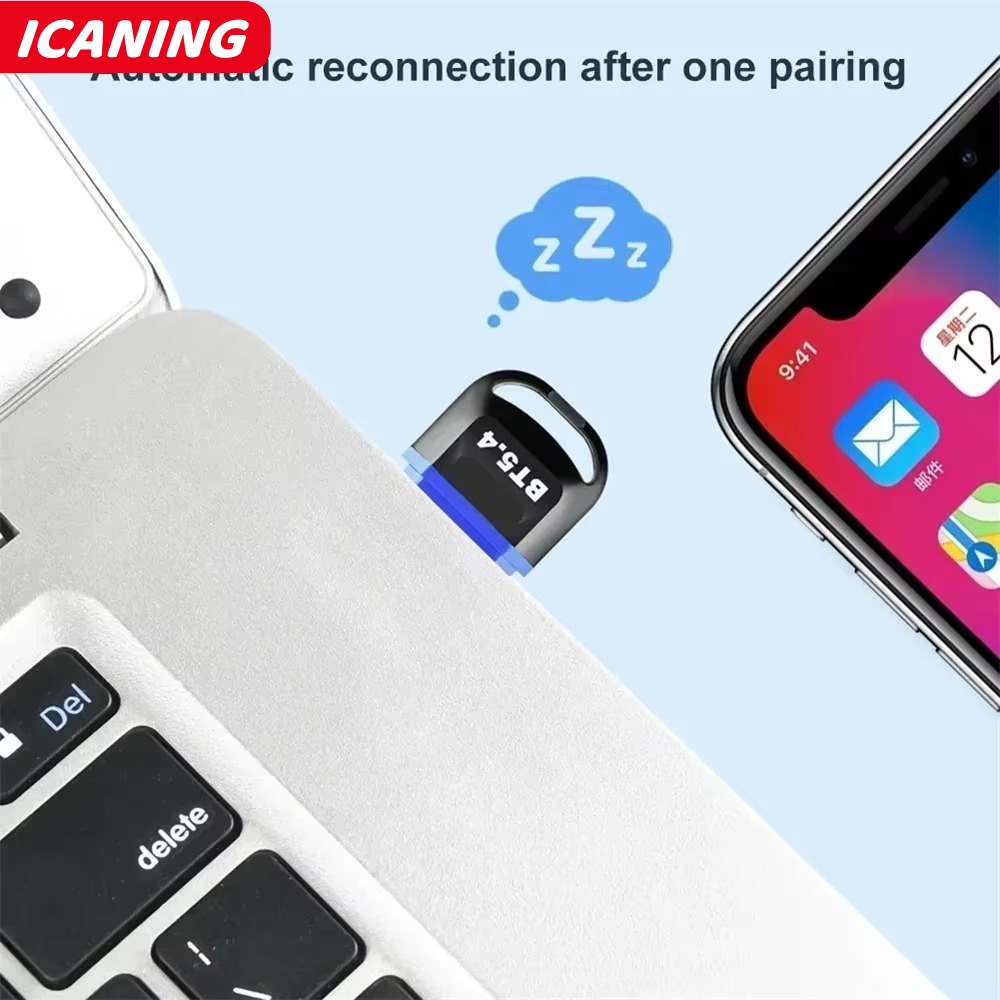 Bluetooth 5.4 Adapter for PC USB Dongle Bluetooth Receiver for Speaker Wireless Mouse Keyboard Audio Transmitter