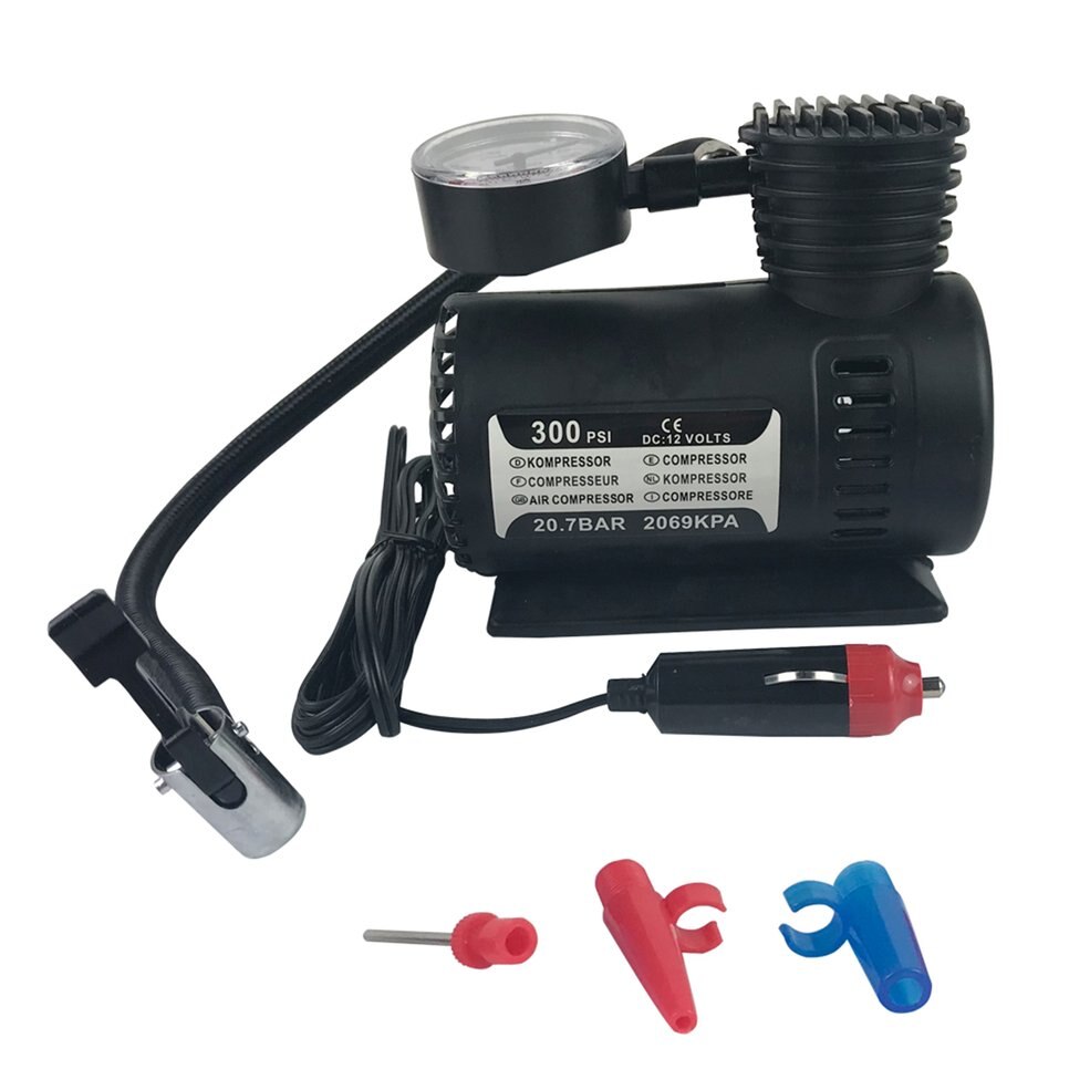 Mew Quick Flow Compact Air Compressor,12v Car Electric Mini Compact Compressor Pump Bike Tyre Air Inflator 300psi