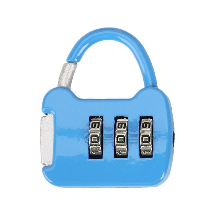 Portable 3 Digit Code Combination Password Lock Mini Suitcase Luggage Case Lock Backpack Padlock for Travel: blue