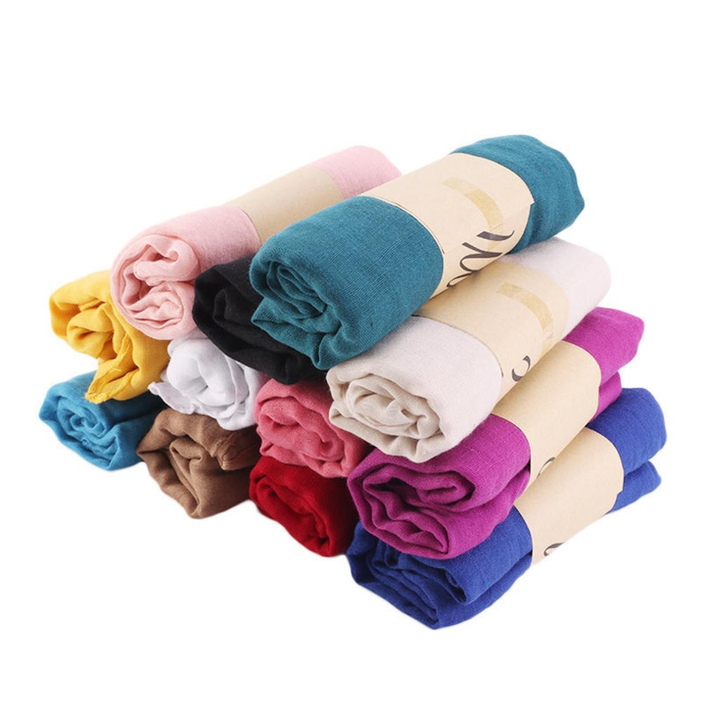 Turbante elástico preatado para mujer, diadema de envoltura para la cabeza, pañuelo largo para el pelo, Bandanas, complemento de cabeza para musulmanes, 1 unidad