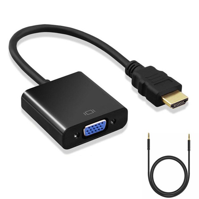 HD 1080P HDMI to VGA Adapter Converter Cable Digital to Video Audio For Xbox PS4 PC laptop TV box to projector display HDTV: 02