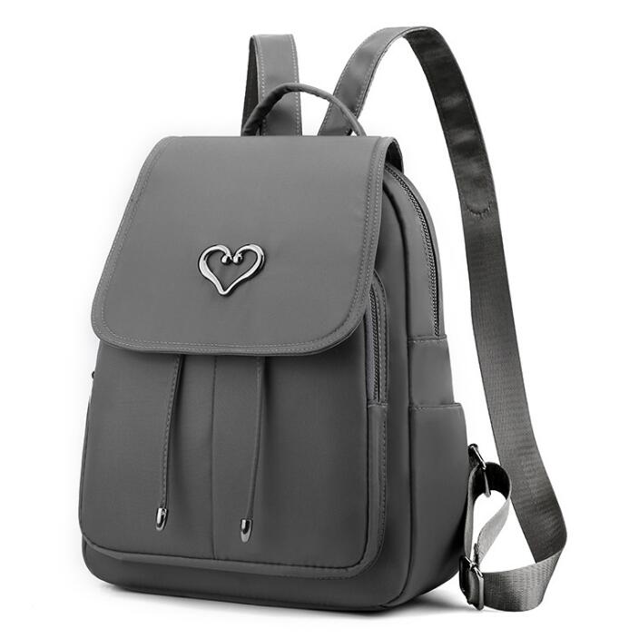 Chuwanglin rucksack frauen pu Nylon tasche frauen Schulter tasche damen tasche anti theif frauen tasche D501104: 1-gray