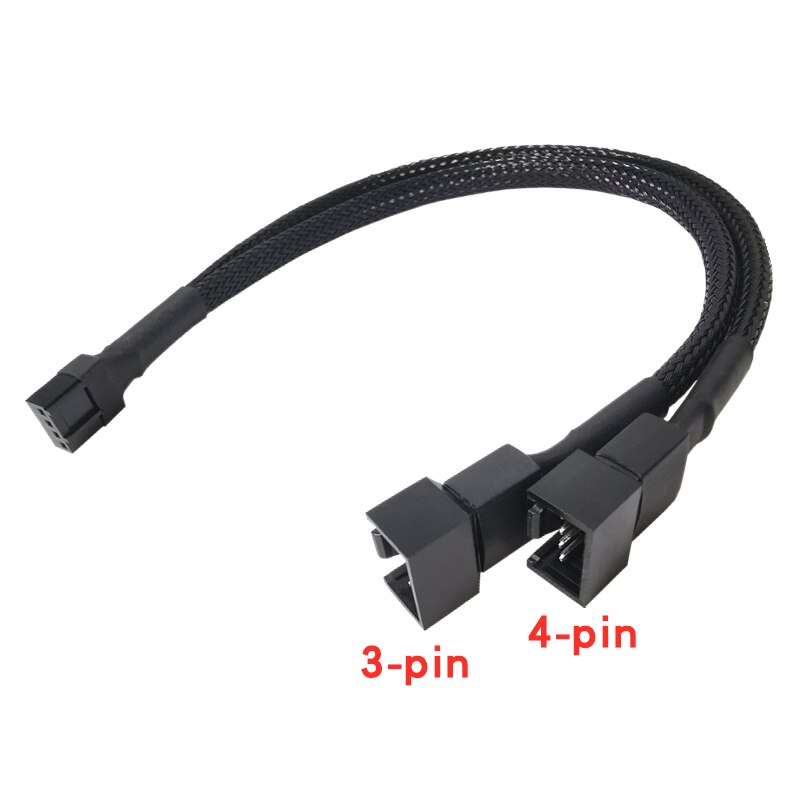 Pwm vifte splitter 4 pinner adapter kabel 1 til 1 2 3 4 datamaskin cpu kjøler vifte splitter pc chassis vifte forlengelse strømkabel: Liten 4 pin 1 til 2